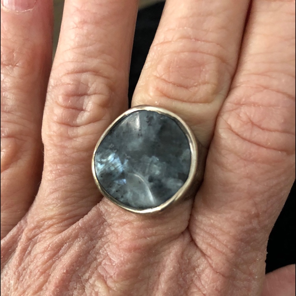 Silpada  hematite sterling silver ring